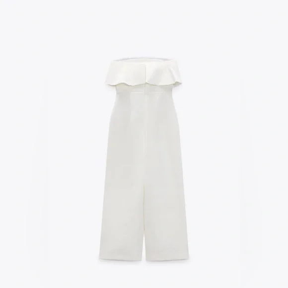 NWT ZARA STRAIGHT NECK CAPE JUMPSUIT - Picture 7 of 8